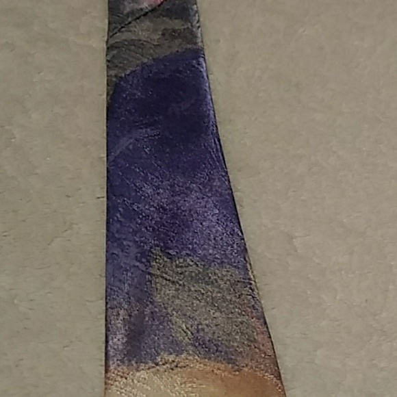 2/$10 Tex Tan Tie l Watercolor Tie l Mens Tie - Picture 4 of 6